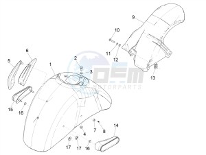 GTS 300 SUPER-TECH IE ABS E4 (APAC) drawing Wheel housing - Mudguard