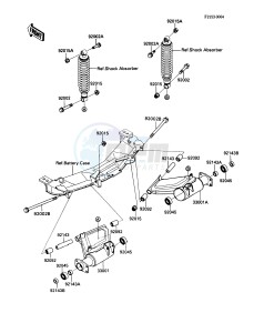 KAF 450 B [MULE 1000] (B1) [MULE 1000] drawing REAR SUSPENSION