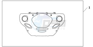 GL1800A NZ - (NZ) drawing CHROME FR.LOWER COWL