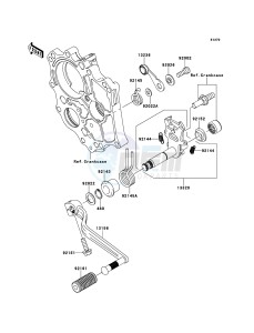 ER-6f ABS EX650B6F GB XX (EU ME A(FRICA) drawing Gear Change Mechanism