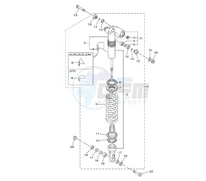 YZ F 450 drawing REAR SHOCK ABSORBER