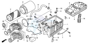 TRX450ER drawing AIR CLEANER (TRX450R6,7,8/ER6,7,8)