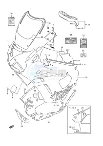 GSX750F (E28) drawing COWLING BODY (MODEL R)