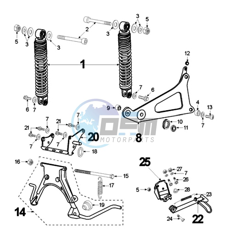 REAR SHOCK AND STAND