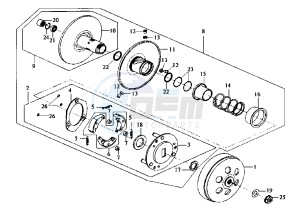 JOYRIDE - 150 cc drawing DRIVEN PULLEY