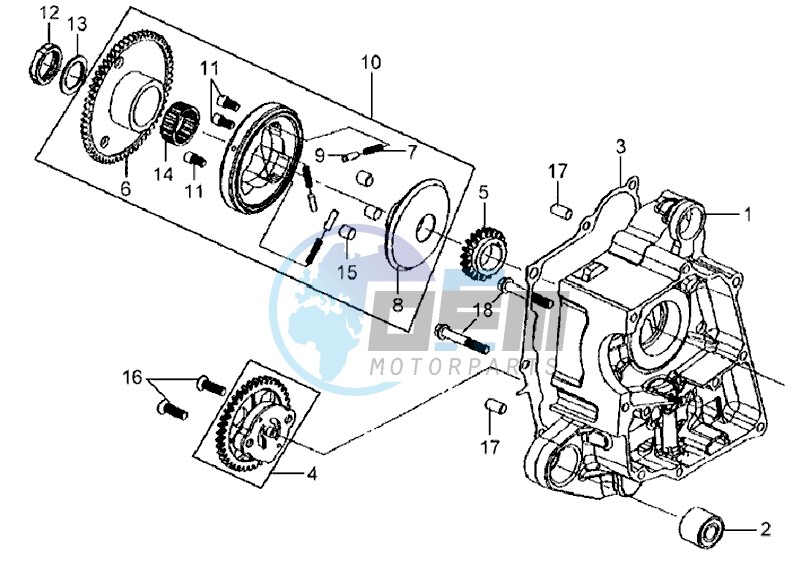 CRANKCASE RIGHT / OIL PUMP