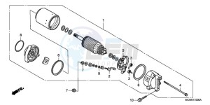 VFR8009 Ireland - (EK / MME) drawing STARTING MOTOR