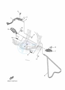 YZ65 (BR8M) drawing STAND & FOOTREST