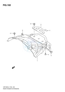 VZR1800 (E2) INTRUDER drawing REAR FENDER EXTENSION