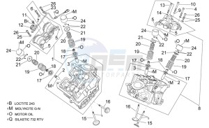 RSV 2 1000 drawing Cylinder head and valves