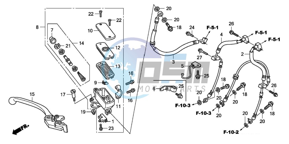 FR. BRAKE MASTER CYLINDER (CBF600SA8/NA8)