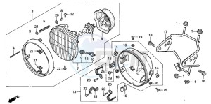 CB600F CB600S drawing HEADLIGHT (CB600F2)