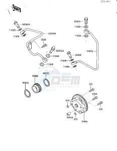 KLF 185 A [BAYOU 185] (A1-A1A) [BAYOU 185] drawing OIL PUMP