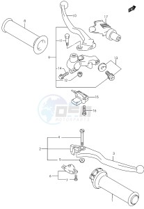 GZ250 (K2) drawing HANDLE LEVER (MODEL K2)