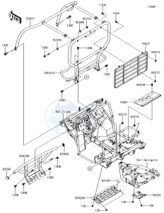 MULE SX KAF400JHF EU drawing Guards/Cab Frame