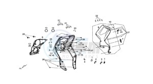 CROX 50 drawing FR PLATE / INDICATORS / INNER LEG SHIELD