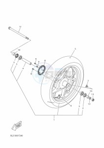 CZD300-A XMAX 300 (BY37) drawing FRONT WHEEL