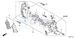 CBF1000FAC drawing L. FRONT BRAKE CALIPER (CBF1000FA/FT/FS)