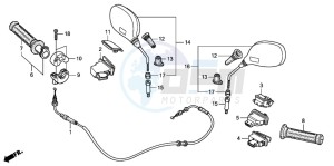 FES125 PANTHEON drawing SWITCH/CABLE/MIRROR (FES1253-5)(FES1503-5)