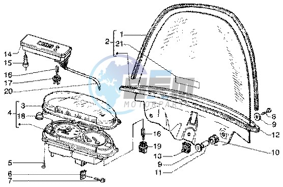 Speedometer - windshield