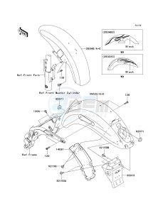 VN 1600 B [VULCAN 1600 MEAN STREAK] (B6F-B8FA) B6F drawing FENDERS