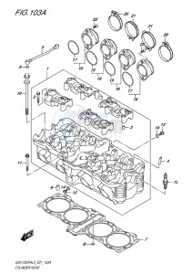 GSX-1250F ABS EU drawing CYLINDER HEAD