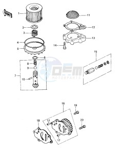 KZ 400 C (C1) drawing OIL PUMP_OIL FILTER