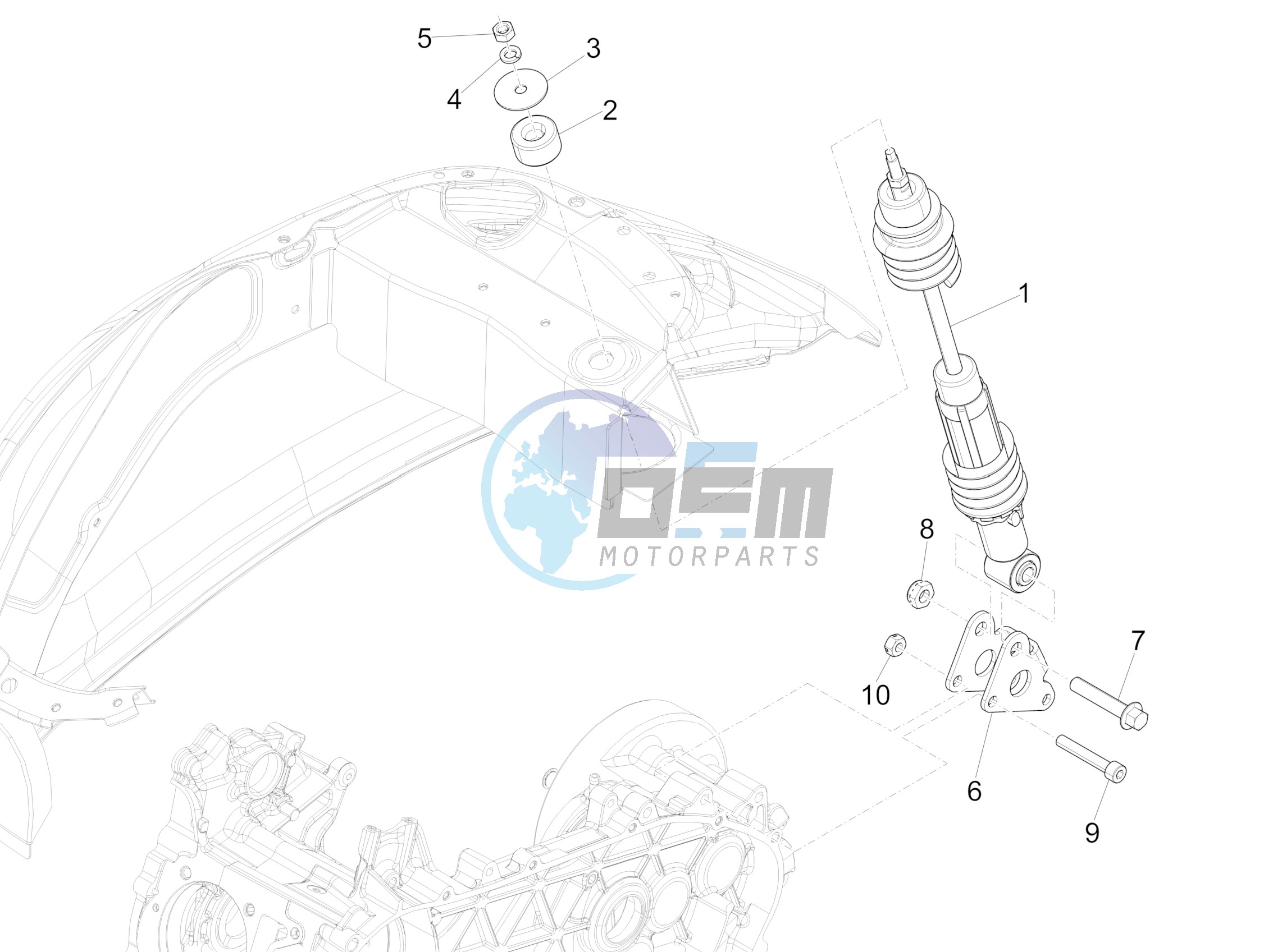 Rear suspension - Shock absorber/s