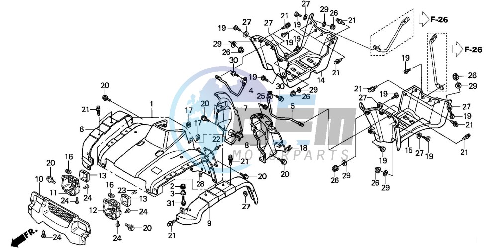 FRONT FENDER (TRX450FE)