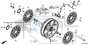 CBR1000RAH 2ED - (2ED) drawing FRONT WHEEL