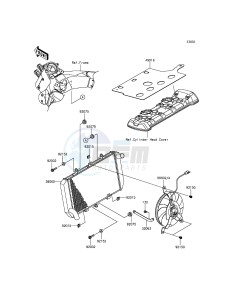 VERSYS 1000 KLZ1000BGF FR GB XX (EU ME A(FRICA) drawing Radiator