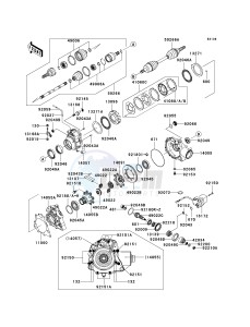 KVF 650 H [BRUTE FORCE 650 4X4I] (H7F-H8F) H8F drawing DRIVE SHAFT-FRONT