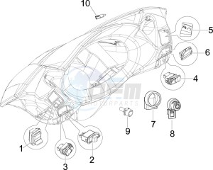 X7 125 ie Euro 3 drawing Selectors - Switches - Buttons