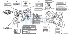 VFR1200FDB drawing CAUTION LABEL