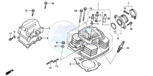 TRX350TE RANCHER ES drawing CYLINDER HEAD