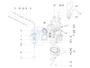 Primavera 50 2T (EMEA, APAC) drawing Carburetor's components