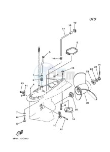 F250TUR drawing PROPELLER-HOUSING-AND-TRANSMISSION-2