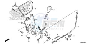 TRX420FA6F TRX420F Australia - (U) drawing SELECT LEVER