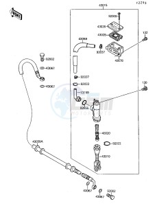 KSF 250 A [MOJAVE 250] (A3-A7) [MOJAVE 250] drawing REAR MASTER CYLINDER