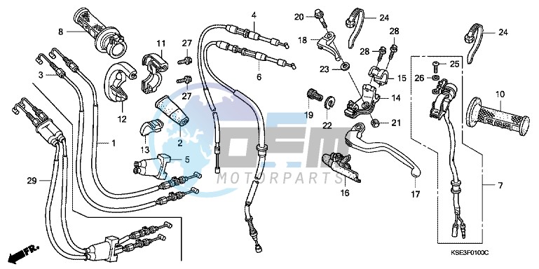 HANDLE LEVER/ SWITCH/ CABLE