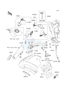 VN 900 C [VULCAN 900 CUSTOM] (7F-9FA) C9F drawing IGNITION SWITCH_LOCKS_REFLECTORS