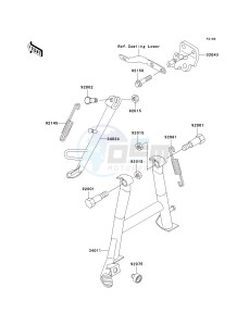 EX 250 F [NINJA 250R] (6F-7F) F7F drawing STAND-- S- -