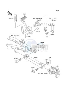 ZRX1200R ZR1200-A5H FR GB XX (EU ME A(FRICA) drawing Brake Pedal