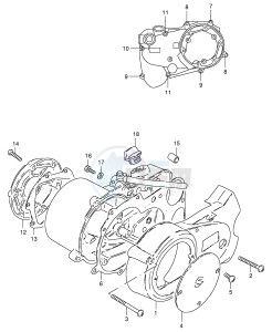 JR50 (P3-P28) drawing CRANKCASE COVER