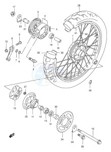 GZ250 (E1) drawing REAR WHEEL