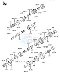 ZX 750 E [GPZ 750 TURBO] (E1-E2) [GPZ 750 TURBO] drawing TRANSMISSION