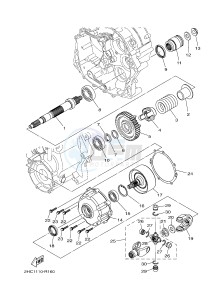 YXZ1000ET YXZ10YEXH YXZ1000R EPS SS (B573) drawing MIDDLE DRIVE GEAR