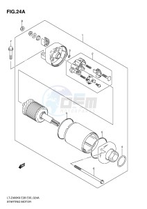 LT-Z400 (E28-E33) drawing STARTING MOTOR (MODEL L0)