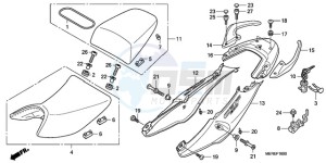 CBF600NA9 Europe Direct - (ED / ABS 25K) drawing SEAT/SEAT COWL