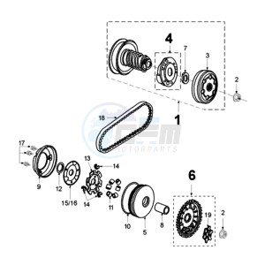 VIVA C drawing CLUTCH 6 HOLES